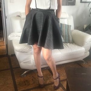 T12 Circular denim skirt